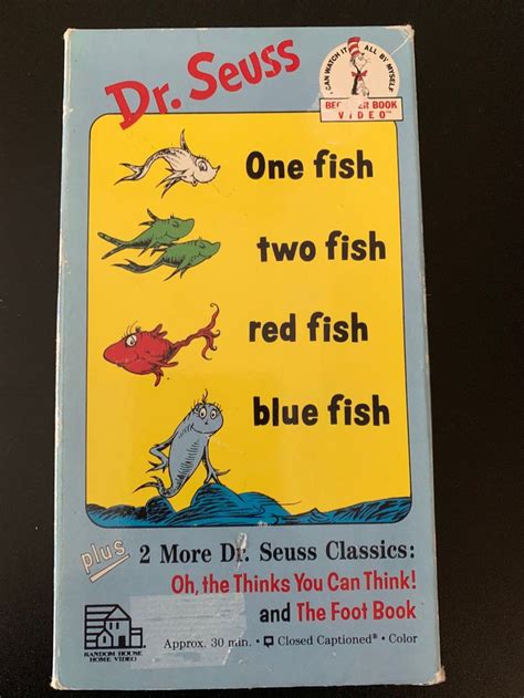 And To Think That I Saw It On Mulberry Street. . One fish two fish red fish blue fish vhs